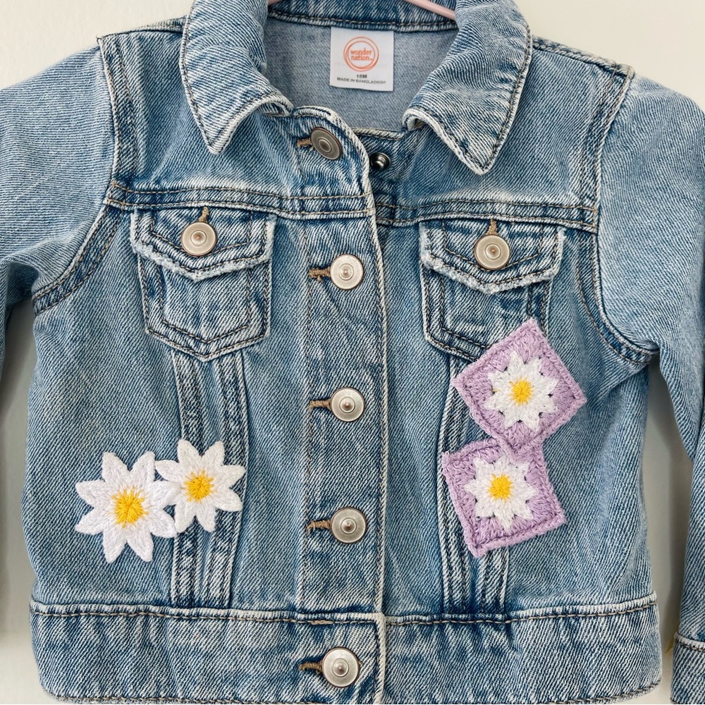 Flower Patch Denim Jacket - Picture 3 of 4